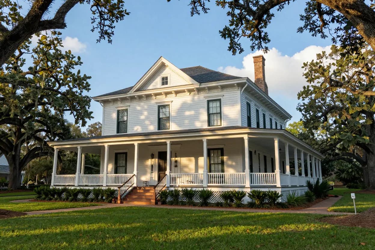 Victorian B&B with wraparound porch in Natchez